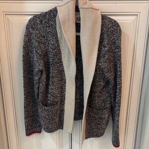 Roots Black and Cream Cardigan Sweater